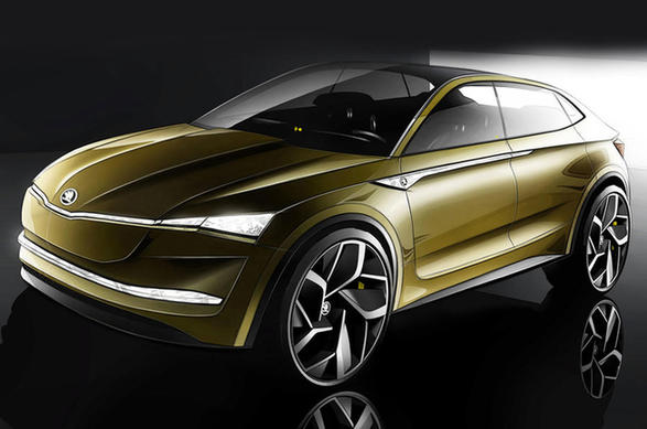斯柯达Vision E概念车预告图发布 上海车展首发